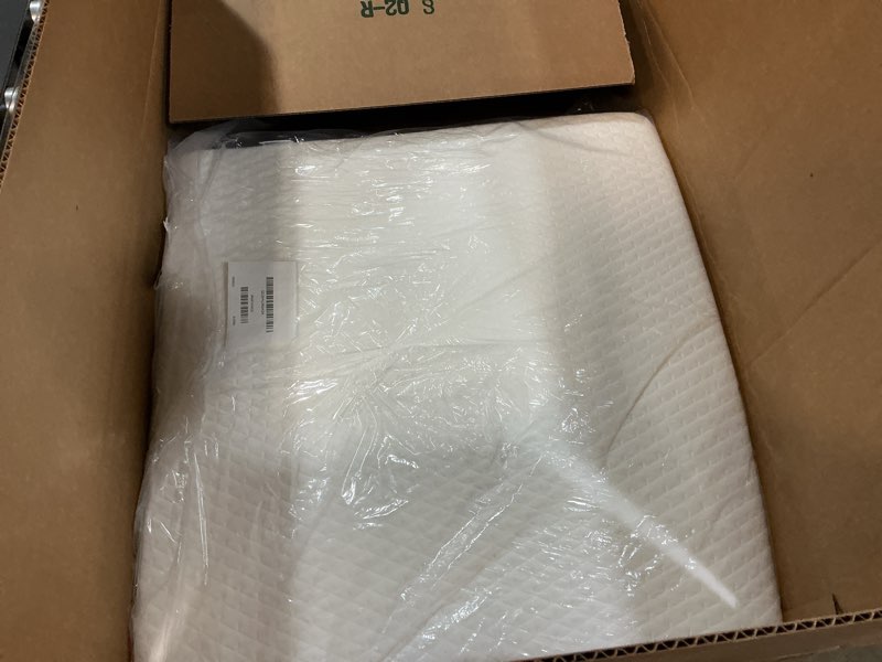 Condition photo showing Good Condition for ruqmuis wedge pillow for acid reflux, bed wedge pillow for headboard 10", pillow wedge for back pain relief, post surgery, elevated pillows for sleeping, snoring, triangle pillow with cover, white 24*24*10 inch white/grey