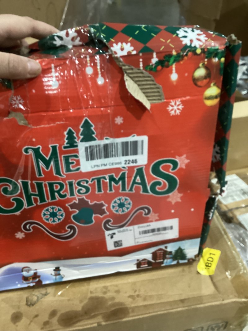 Condition photo showing As Is for Realistic Christmas Garland for Mantle 6FT Real Touch Thick/Lush Artificial Cedar Garlands with Pine Cones/White Berries Decorations Indoor Christmas Garland for Stairs Railing Outdoor Holiday Decor 258