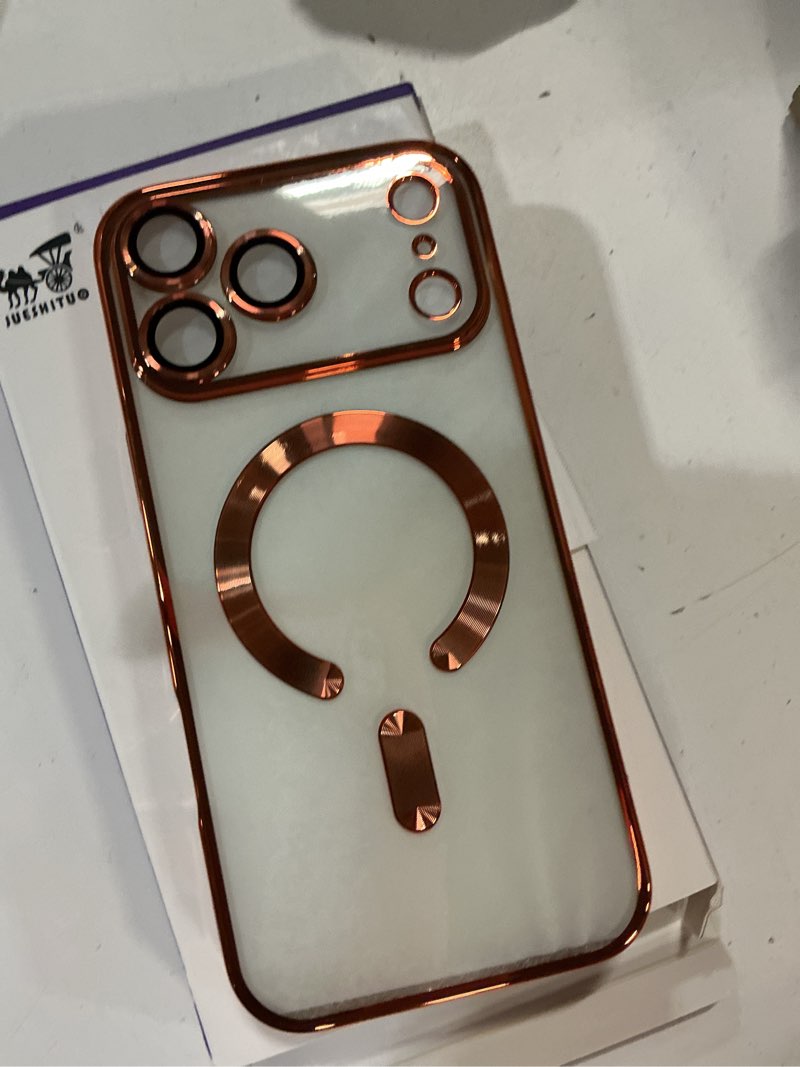 Condition photo showing New/Like New for 360 magnetic stand for iphone 17 pro max case,fits magsafe,military drop protection,build in kickstand, slim shockproof phone cover for iphone 17 pro max 6.9"(matte orange) iphone 17 pro max(6.9'') orange
