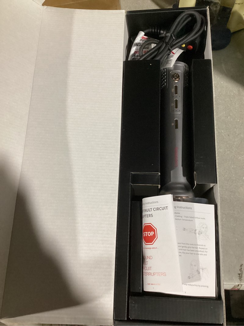 Condition photo showing Good Condition for 3 in 1 High Speed Hair Dryer Brush, Blow Dryer Brush in One for 300% Faster Dry & Style, Blowout Hot Air Brush, One Step Straightener Volumizer with Negative Ions for Smooth AirBlow B3 with Protective Case