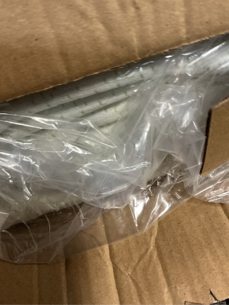 Condition photo showing New/Like New for dumos twin size ultra soft mattress topper, viscose derived from bamboo, pillow top mattress pad with stretchable pockets, breathable cooling topper for back pain relief gray white twin