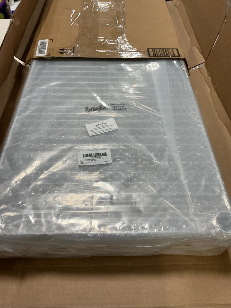 Condition photo showing Good Condition for 2 Pack Additional Wire Shelf for Wire Shelving Units Chrome Finish Shelving Weight Capacity 600-800 Lb, Heavy Steel Industrial for Warehouses, Closets, Kitchen(Sliver,14" W X 36" L) Sliver 14" W X 36" L