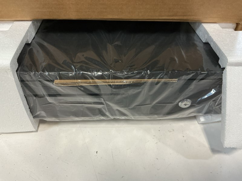 Condition photo showing Good Condition for 16.4" cash drawer with media slot, pos cash register with 5 bill 8 coin slots, rj11/rj12 printer-driven, 3-position key lock, heavy-duty steel cash register for for small businesses