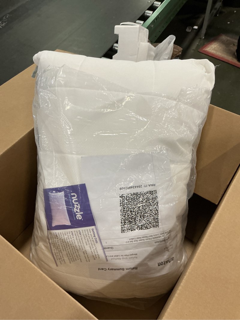 Condition photo showing Good Condition for Nuzzle Cooling Adjustable Pillows Queen Size Set of 2 for Side Sleepers, Luxury Bed Pillows Hotel Co