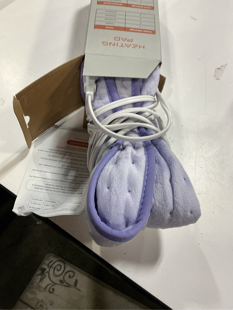 Condition photo showing Good Condition for Heating Pad for Period Cramps, Heating Pad for Back/Neck/Shoulder Muscle Pain, 6 Heating & 4 Timer Setting, Auto Shut Off, Dry/Moist Heat & Machine Washable, Birthday Christmas Gifts for Women Mom Light Purple 12'' x 24''