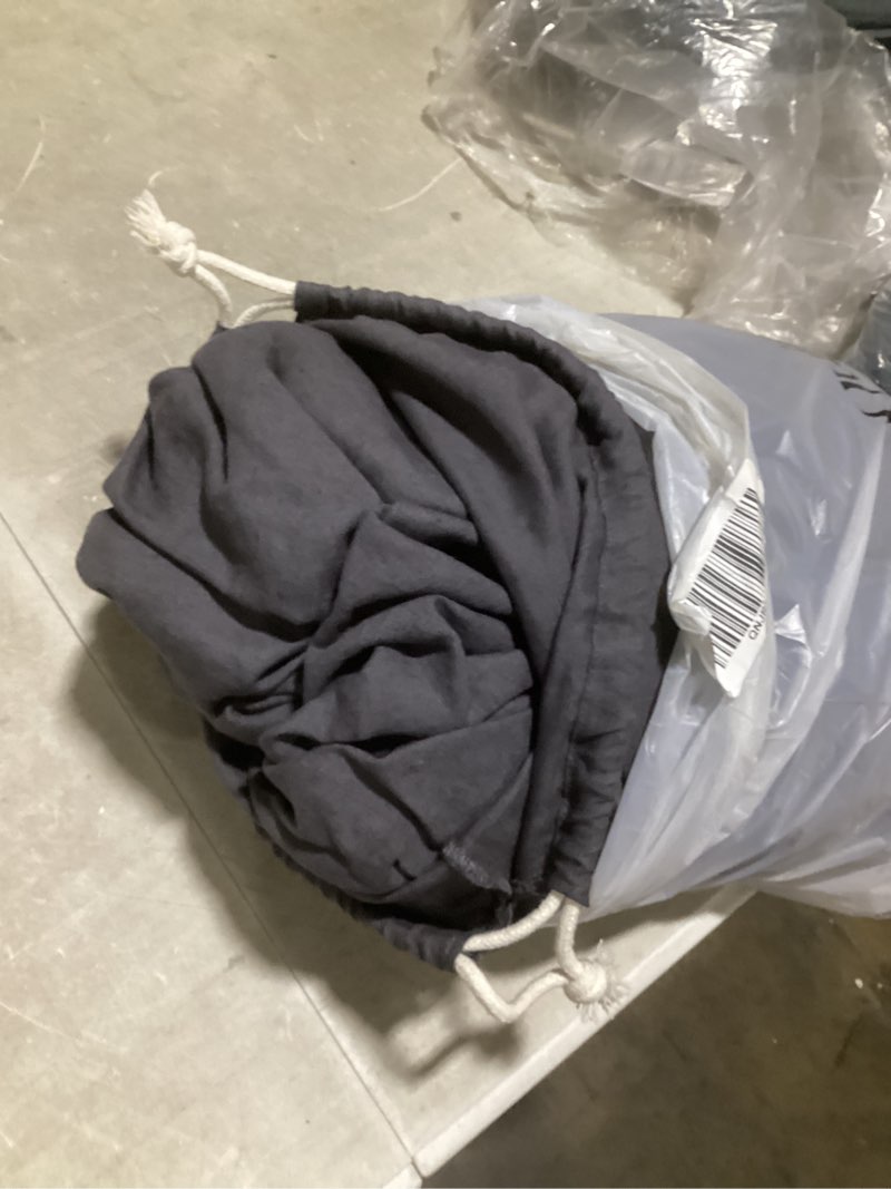 Condition photo showing As Is for european linen duvet cover, king/calking