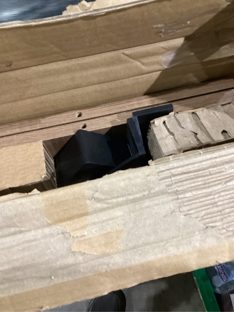 Condition photo showing As Is for Style Selections 6-Cube Storage Organizer in a Rye Finish