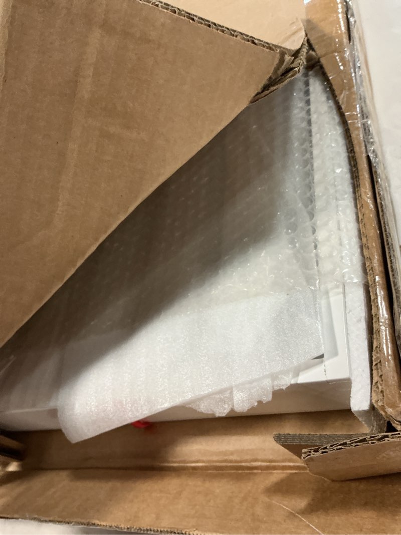 Condition photo showing Good Condition for songmics shoe rack bench, 3-tier bamboo shoe storage organizer, entryway bench, holds up to 286 lb, 11.3 x 27.6 x 17.8 inches, for entryway bathroom bedroom, cloud white ulbs004w01 27.6"w cloud white