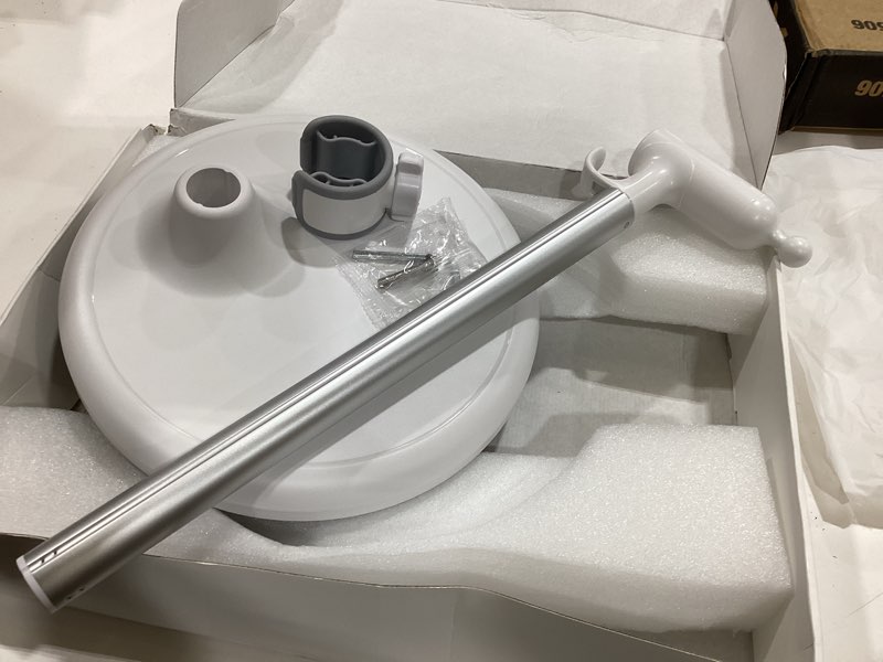 Condition photo showing Good Condition for floor standing hair dryer stand holder, 360° degree rotating, 17 in - 51 in height adjustable blow dryer stand hands free works for frozen shoulder, arthritis, & wrist pain relief-stand type floor-standing