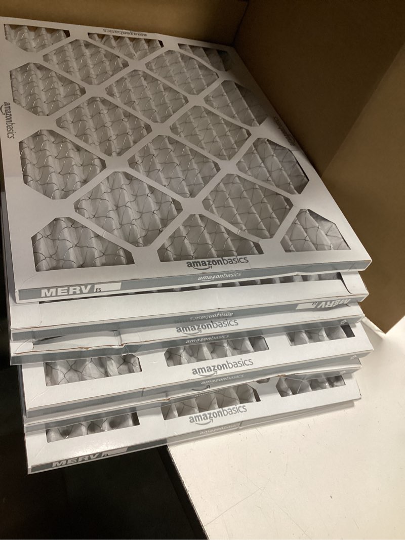 Condition photo showing Good Condition for Amazon Basics 16x20x1 Air Filter 6 Pack, MERV 8 AC Furnace Filters (Actual Size: 15.75\\\" x 19.75\\\" x 0.75\\\") 16x20x1 Merv 8
