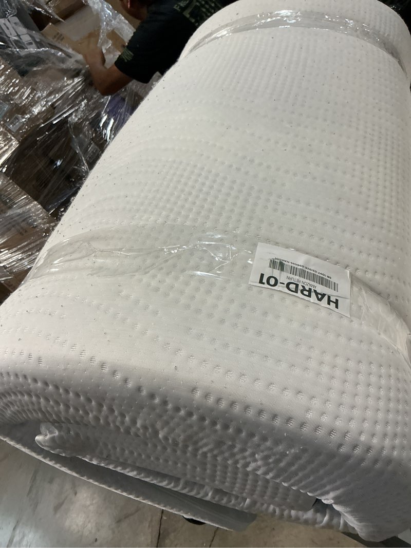 Condition photo showing As Is for cooling mattress topper twin size 4 inch, cooling gel & bamboo charcoal memory foam mattress topper for back pain relief, firm dual-layer foam bed pad with removable cover college dorm twin 4"-cooling