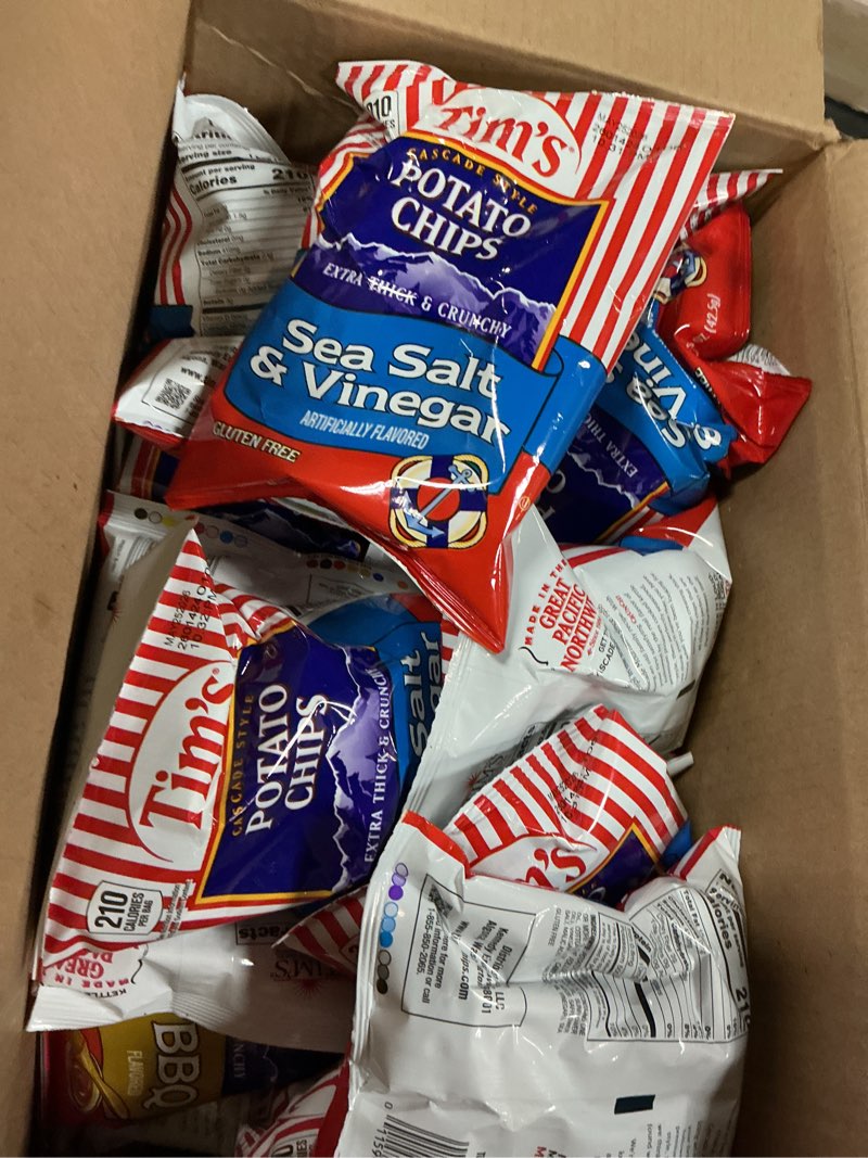 Condition photo showing Good Condition for (bbd 05/18/26)  tim's cascade style potato chips, variety pack, 30 count