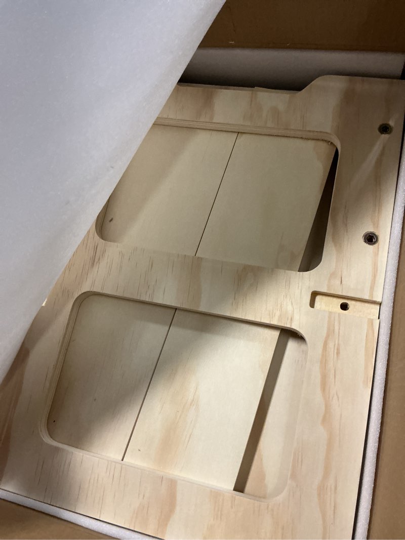 Condition photo showing Good Condition for 4-in-1 Toddler Kitchen Step Stool, Foldable Learning Standing Tower with Blackboard, Wooden Kitchen Stool Helper for Kids, 1-3 Year Old Boy Girl Gifts 4 in-1 Tower