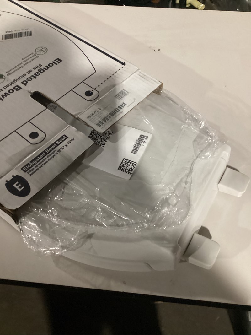 Condition photo showing Good Condition for KOHLER 4636-RL-0 Cachet ReadyLatch Elongated Toilet Seat Slow Close, Soft Close Toilet Seat Quiet Lid, Contoured Grip-Tight Bumpers Installation Hardware, Apartment Essentials, White White Elongated Ready Latch