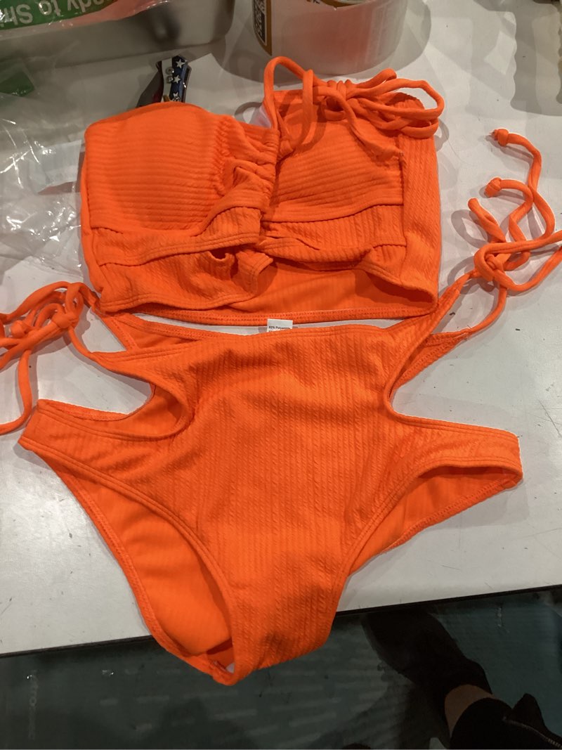 Condition photo showing Good Condition for taiaojing womens one piece swimsuits swim striped tape bikini top swimwear bathing suits