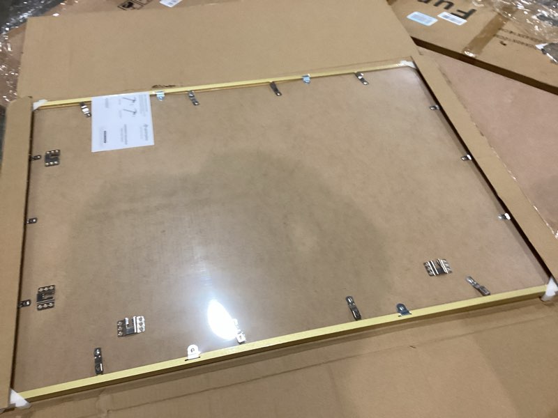 Condition photo showing Good Condition for upsimples 24x36 poster frame, display pictures 20x30 with mat or 24x36 without mat, wall hanging picture frame, gold, 1 pack gold 24x36