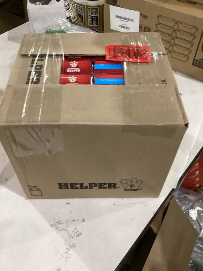 Condition photo showing New/Like New for hamburger helper three cheese pasta  6 oz box 12pcs