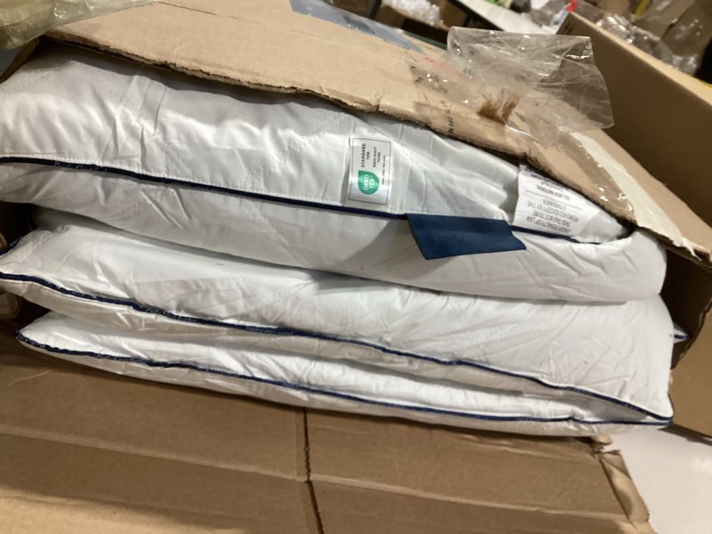 Condition photo showing Good Condition for Pacific Coast Premium Goose Feather & Down Bed Pillows King Size 2-Pack, Hotel Quality Collection, Medium Support for Side & Back Sleepers King (Pack of 2)