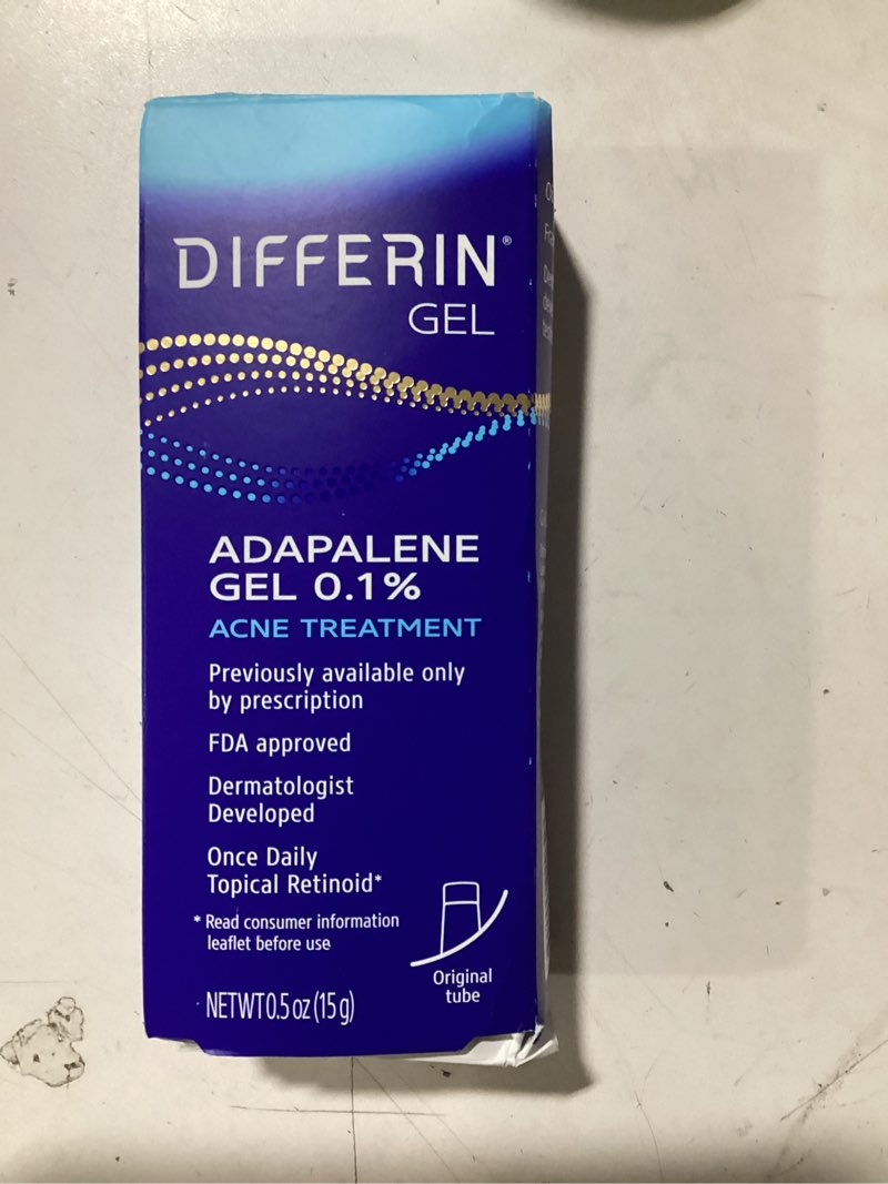Differin Acne Treatment Gel, 30 Day Supply, Retinoid Treatment for Face with 0.1% Adapalene, Gentle 