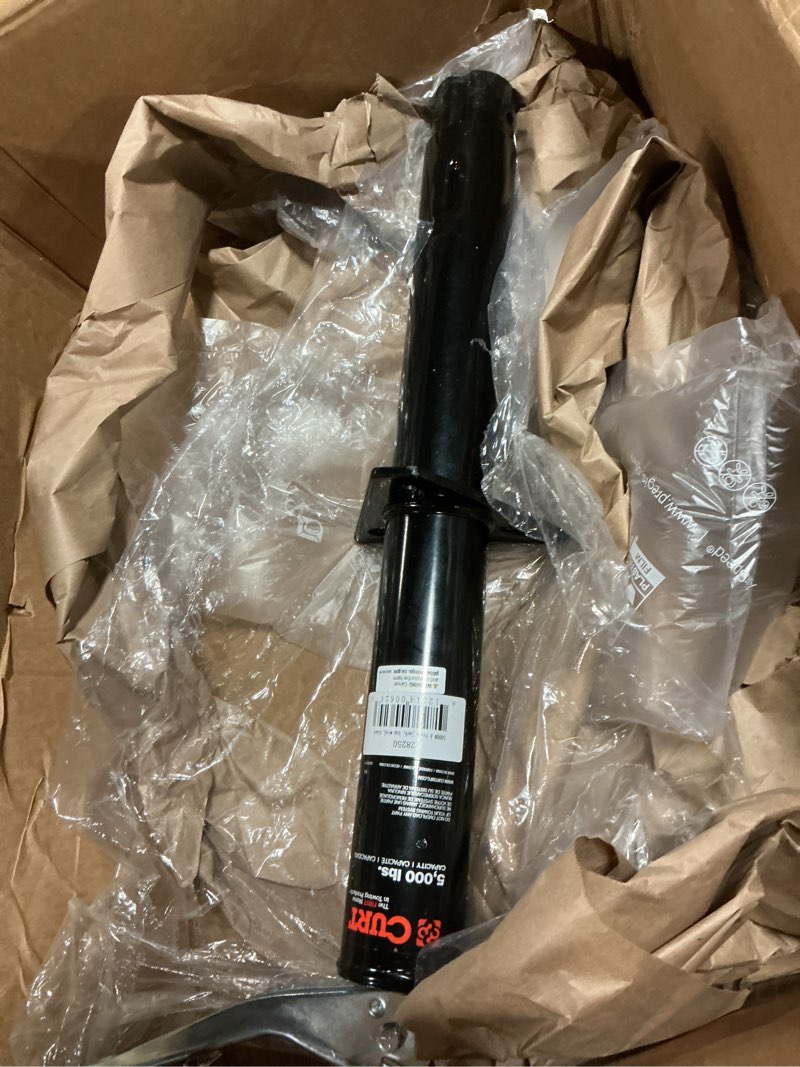 Condition photo showing As Is for CURT 28250 A-Frame Trailer Jack, 5,000 lbs, 14-1/8 Inches Vertical Travel, CARBIDE BLACK POWDER COAT Pack of 1