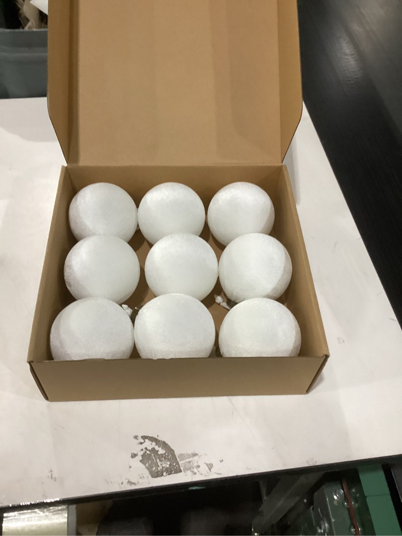 Large white christmas balls