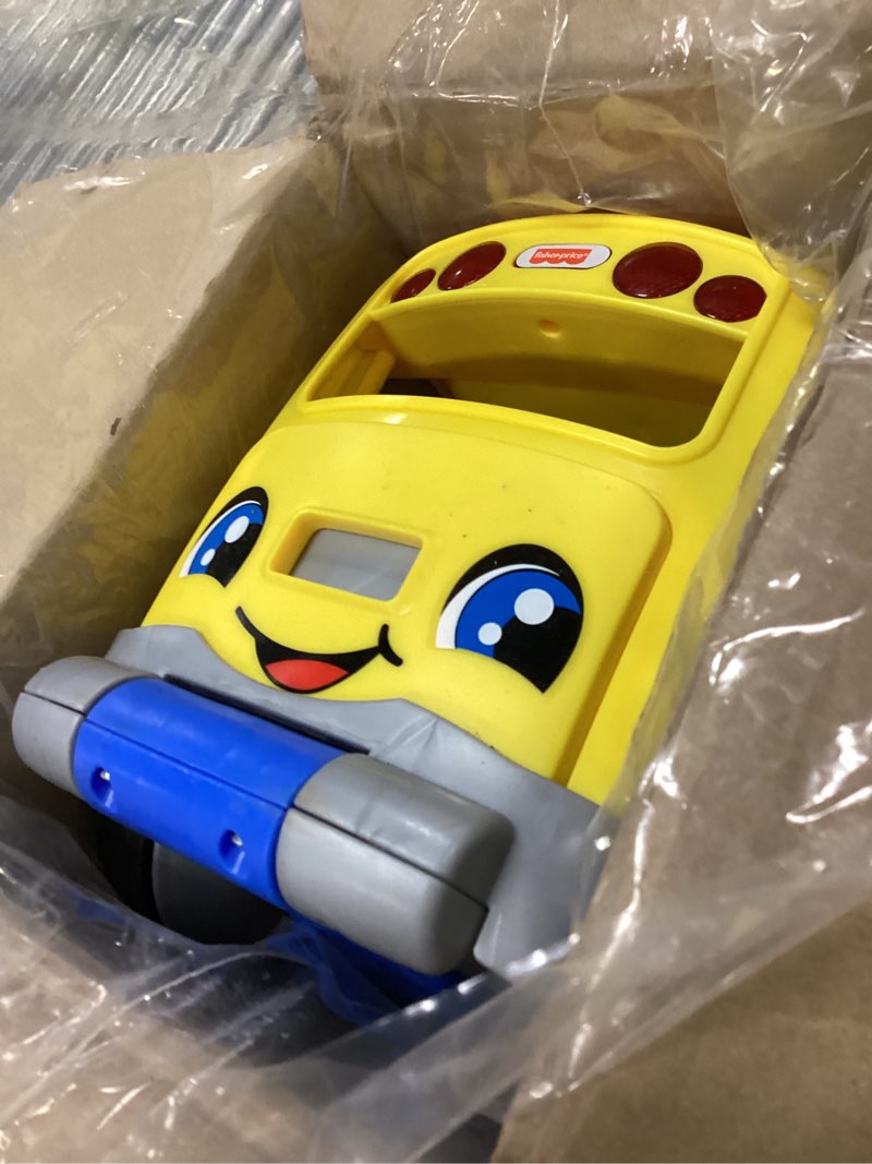 Condition photo showing Good Condition for ?fisher-price little people toddler toy big yellow school bus & community heroes set, musical pull-along vehicle & 9 figures for kids ages 1+ years english bus