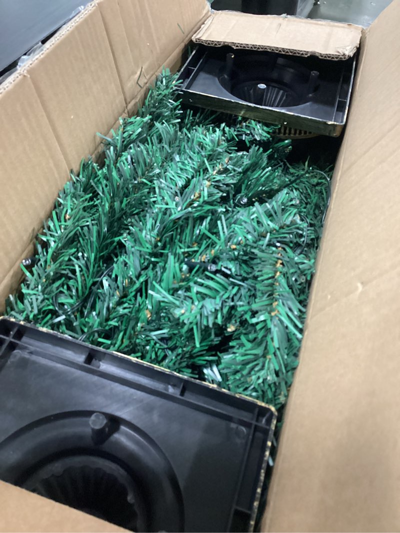 Condition photo showing Good Condition for Set of 2 Christmas Trees with Lights 4-FT Artificial Urn Potted Porch Christmas Tree Battery Powered with 8 Modes and Timer for Indoor Outdoor Christmas Trees-multicolor