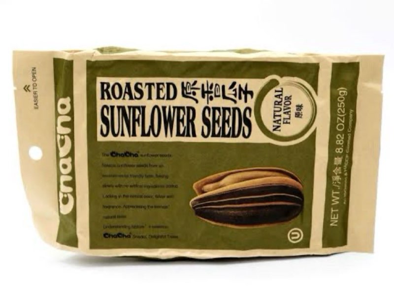 (Best before :28/aug/2026) (18 bags)beCha Cha Roasted Sunflower Seeds (Natural Flavor) – 8.82 oz (250 g