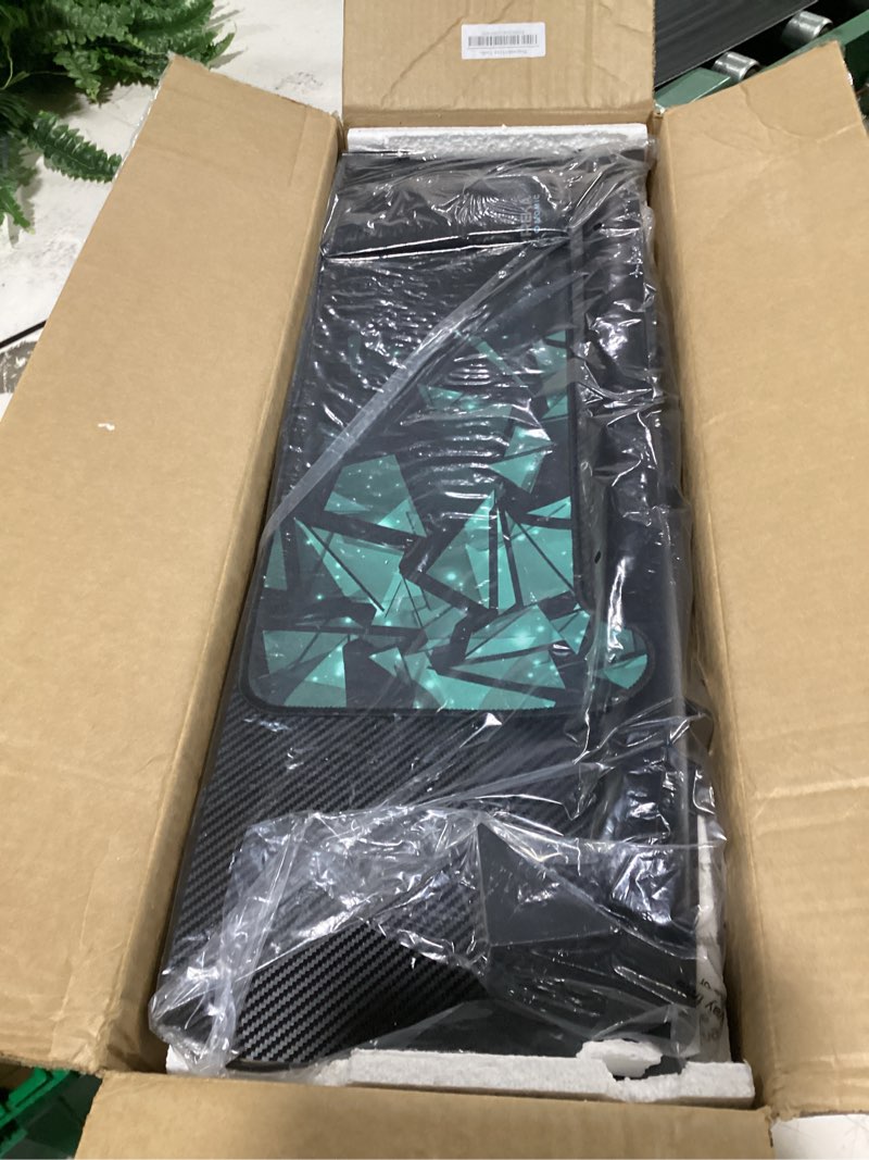 Condition photo showing New/Like New for eureka ergonomic height adjustable mouse & keyboard tray under desk, 28x10'' large slide out swivel tilt computer keyboard drawer with pad for gaming home office, dual mount 28 inches black & green