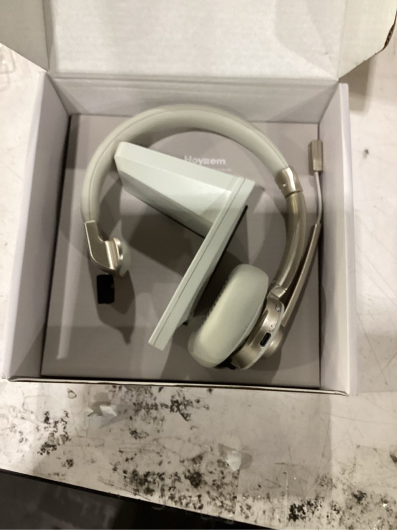 Condition photo showing Good Condition for bluetooth headset, wireless headphones with microphone noise canceling & usb dongle, v5.0 trucker bluetooth headset with mic mute & charge dock for pc/laptop/phone/meeting/callcenter/office gold