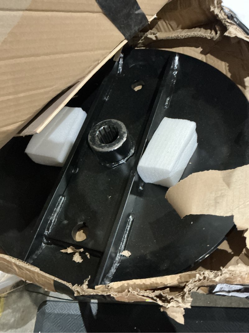 Condition photo showing As Is for upgrade heavy duty reinforced stump jumper perfectly compatible with 4', 5' and 6' cutting rotary mowers with 40 hp gearboxes, black