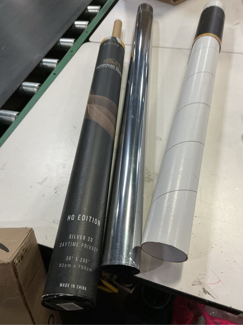 Condition photo showing As Is for American DuoLX, Privacy Window Film - One Way Window Tint for Home, Office - Anti UV, Sun Blocking - Large Size - Silver 20, Mirror Tint - Privacy Film See Out not in. (36"x295")