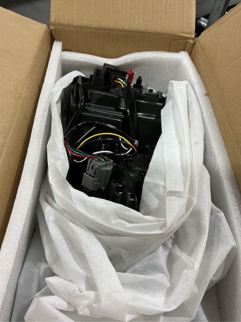 Condition photo showing As Is for headlights assembly compatible with volvo xc90 2003-2014 halogen with bulbs replacement headlamp (left driver side)