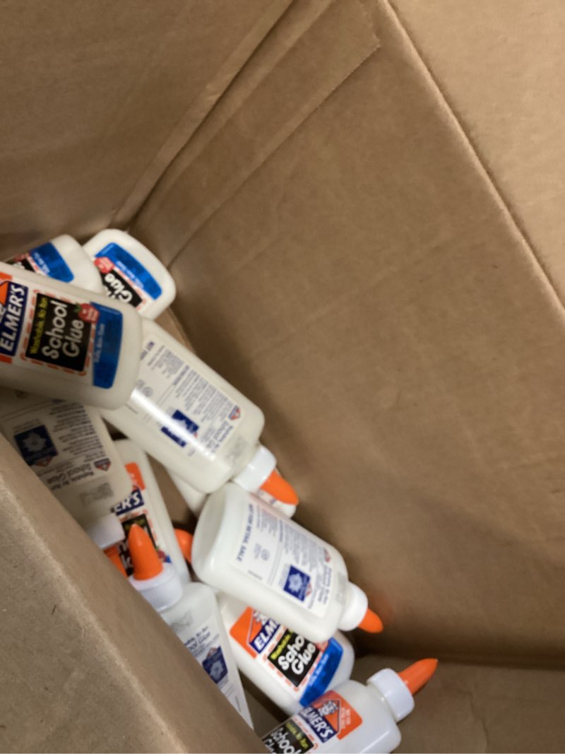 Condition photo showing Good Condition for elmer's liquid school glue, slime & craft, safe and non-toxic, washable, white, 4 ounces each, 12 count - for classroom, home, office, teacher supplies, #1 teacher brand white 4 oz. - 12 count