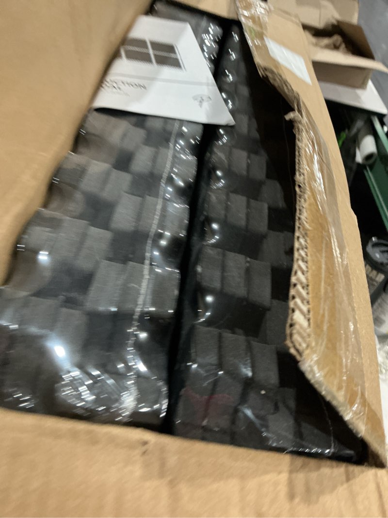Condition photo showing Good Condition for praisun 0.6" thicker rubber top gym flooring for home gym, 12 pcs 48 sq ft workout mats, exercise mat, interlocking rubber floor mats with high density eva foam for garage, 24 x 24in, black/grey 12 tiles (48 sq ft) black/grey