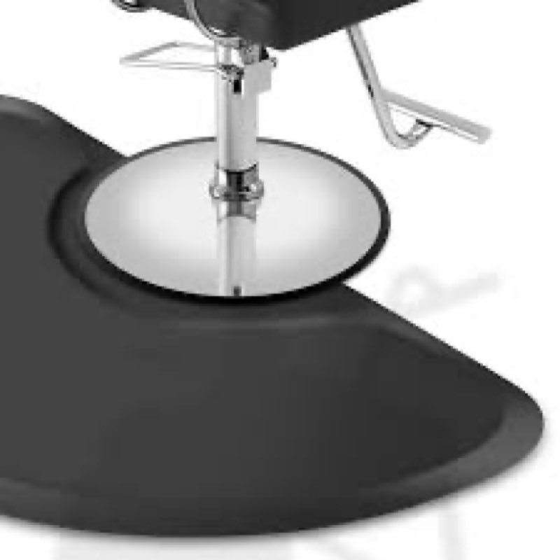 salon mat for for hairstylist 3'x5' barber shop anti-fatigue salon standing chair mat - black semi c
