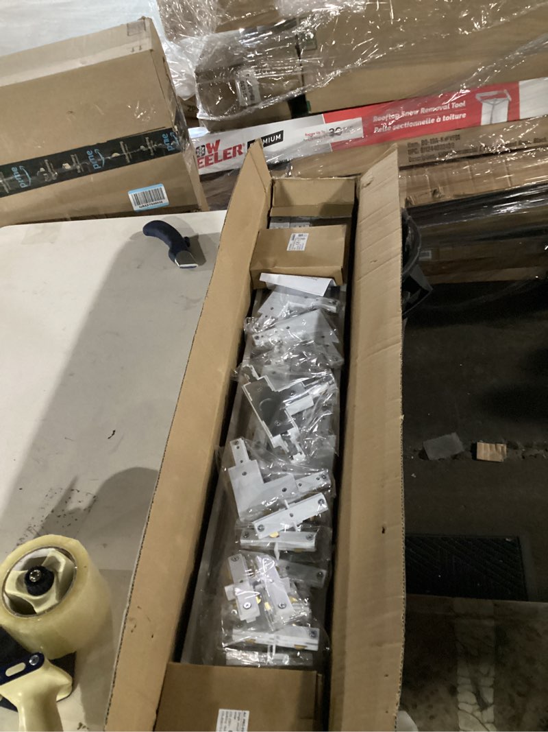 Zanixor 39FT H Track Lighting Rail Kit White H Type Track Lighting Rails with Floating Canopy Connec