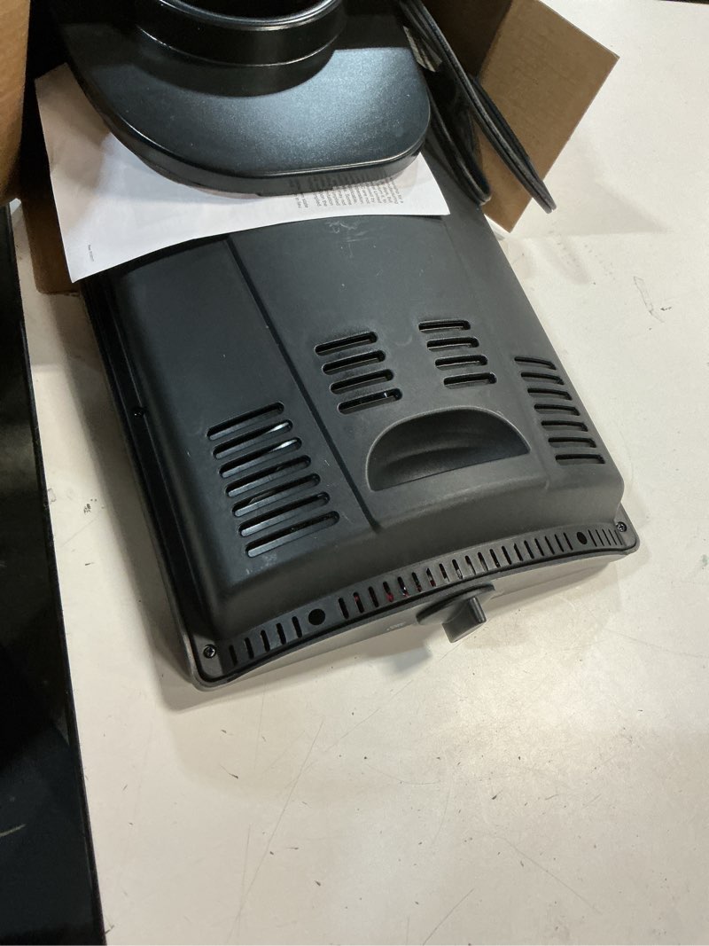 Condition photo showing As Is for Comfort Zone Oscillating Portable Space Heater, Flat Panel, Halogen, Infrared, Electric, Adjustable Tilt, Overheat Sensor, Stay-Cool, & Tip-Over Switch, Ideal for Home, Bedroom, & Office, 800W, CZHTV9