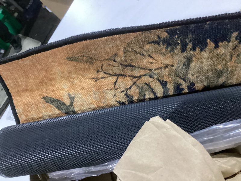 Condition photo showing Good Condition for Demissle Fireplace Hearth Rug Fireplace Mats Cabin Southwestern Fireproof Fire Resistant Rug for Wood Stove Floor for Kitchen Indoor Outdoor(Forest Deer,24 x 36 Inch) 2' x 3' (Rectangular) Forest Deer