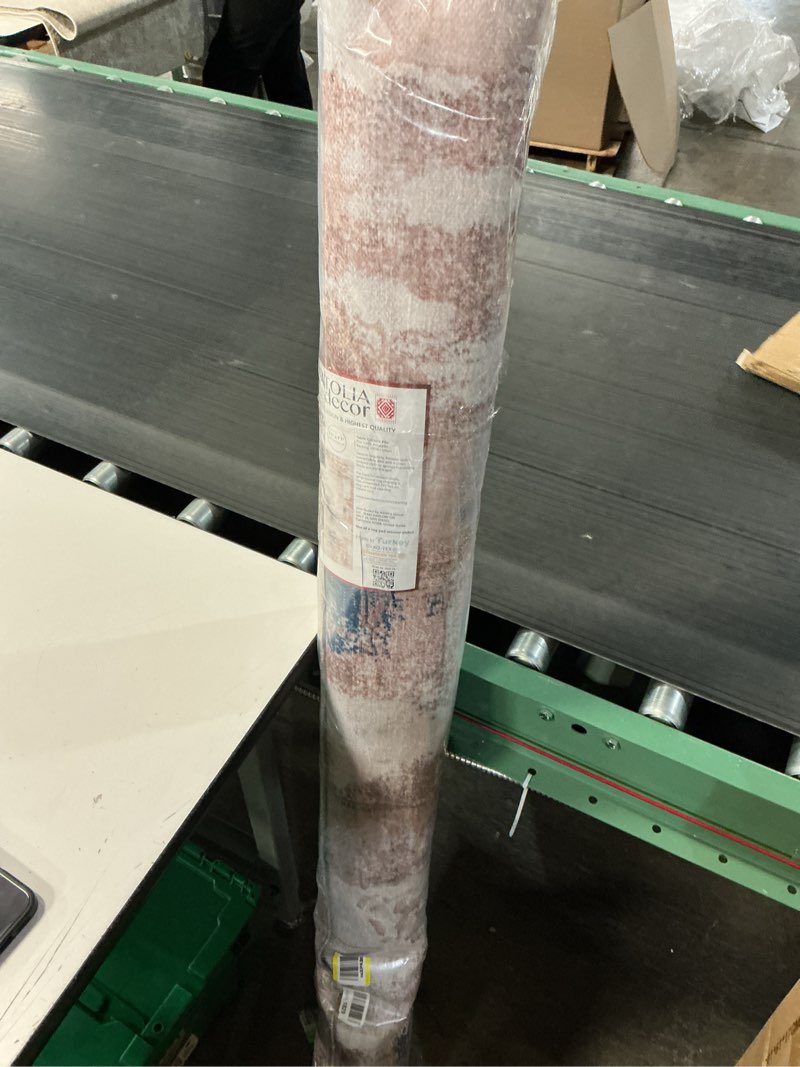Condition photo showing New/Like New for machine washable multicolor area rug - modern & distressed p1004 blue (size 5’1”x7’7) (155cmx230cm)