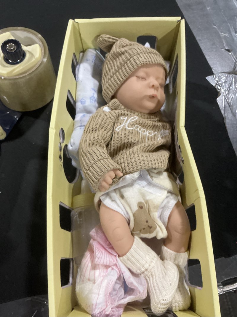 babeside lifelike reborn baby dolls full body silicone, 12 inch weighted silicone full body realisti