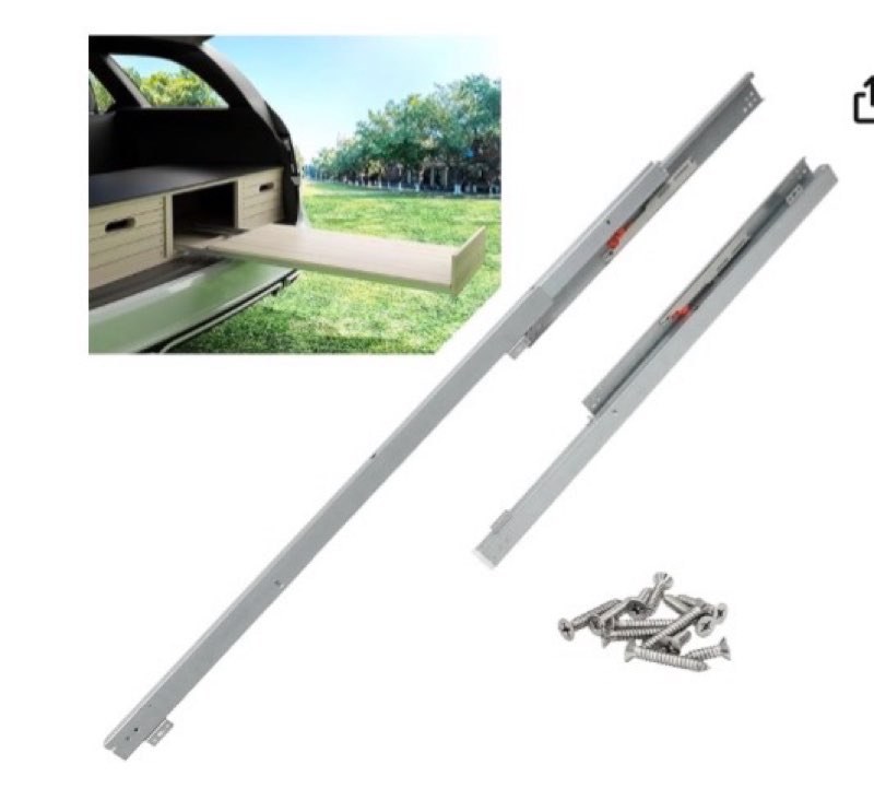 Deep Undermount Drawer Guide Shelf Slider Soft Close Floor Mount Pull Out Flat Surface Track Platfor