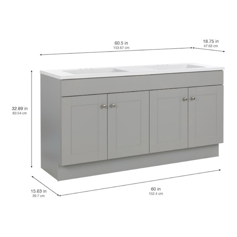 project source 60-in vanity with cultured marble top