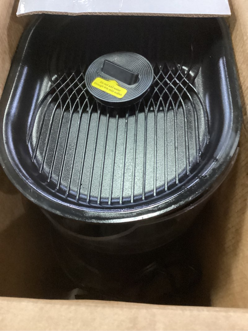 Condition photo showing As Is for warm & cool mist humidifier - gloryair black 6l quiet top fill humidifiers for bedroom large room with smart humidity control, remote control, 7-color light, humidistat, oil diffuser for baby & plants