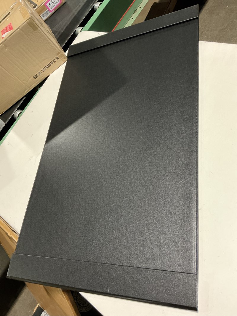Condition photo showing Good Condition for 34" x 20" leather desk blotter with side rails for writing leather executive desk pad protector desk mat for office home workplace black black 34" x 20"