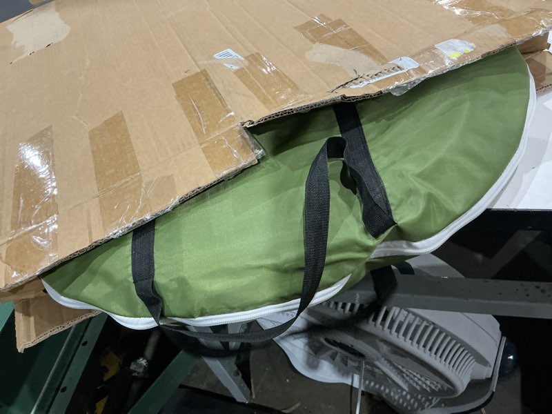 Condition photo showing Good Condition for raynesys sports tent, portable & foldable pop up tents shelter with carry bag, instant weather proof clear view bubble tent for fishing, camping, watching sports events green for 2 person