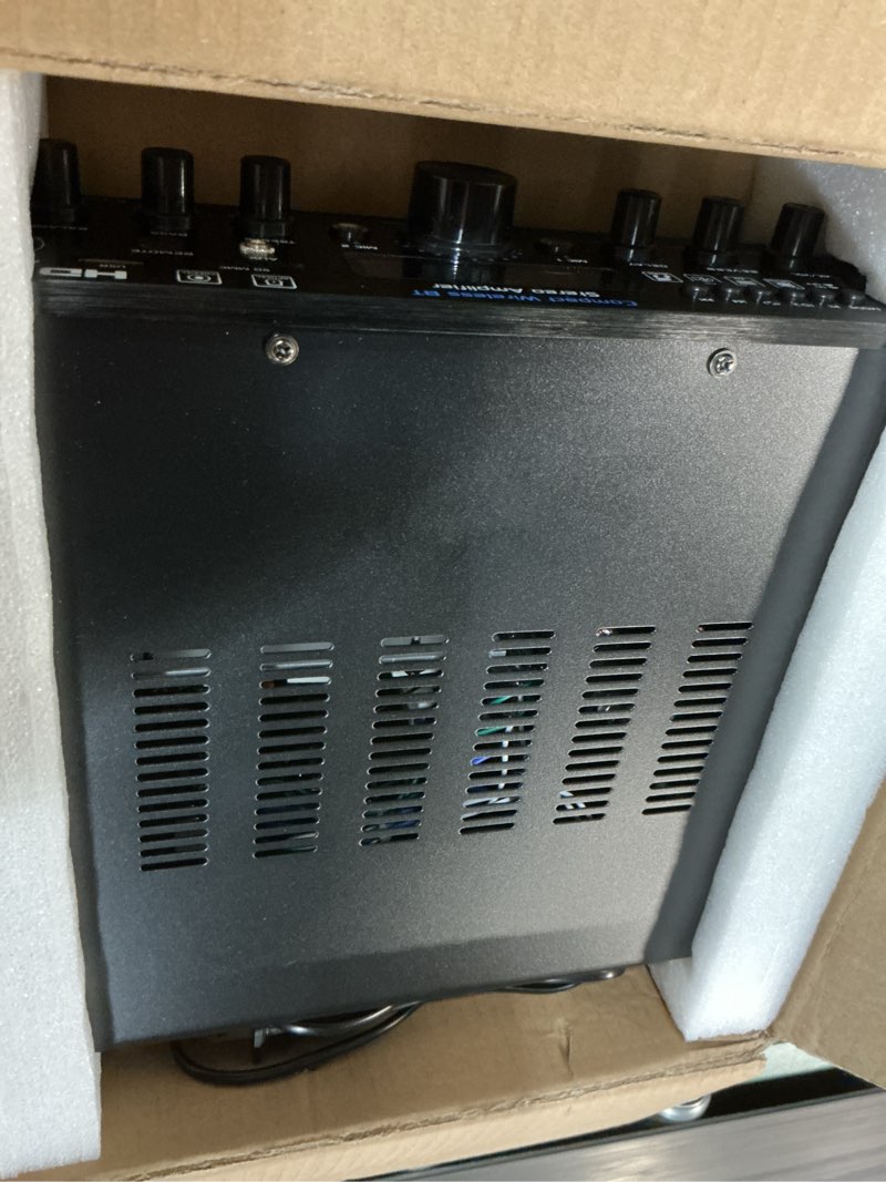 Condition photo showing Good Condition for pyle wireless bluetooth home stereo amplifier - multi-channel 200 watt power amplifier home audio receiver system w/hdmi, optical/phono/coaxial, fm radio, usb/sd, aux, rca, mic in - remote - pda9hbu