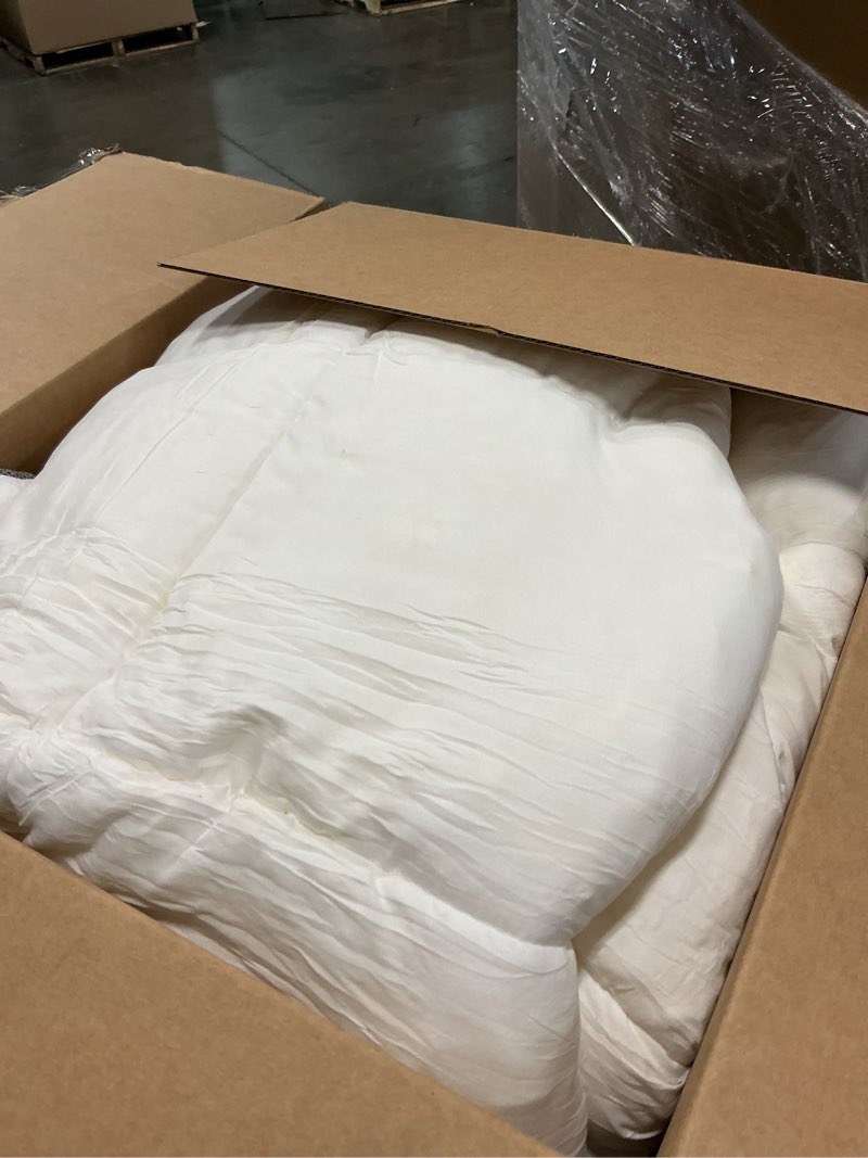 Condition photo showing As Is for lianlam memory foam mattress pad queen with breathable air mesh sides,ergonomic mattress pad for back pain, extra thick cooling pillow top with 6"-18" deep pocket(60"x80") white queen