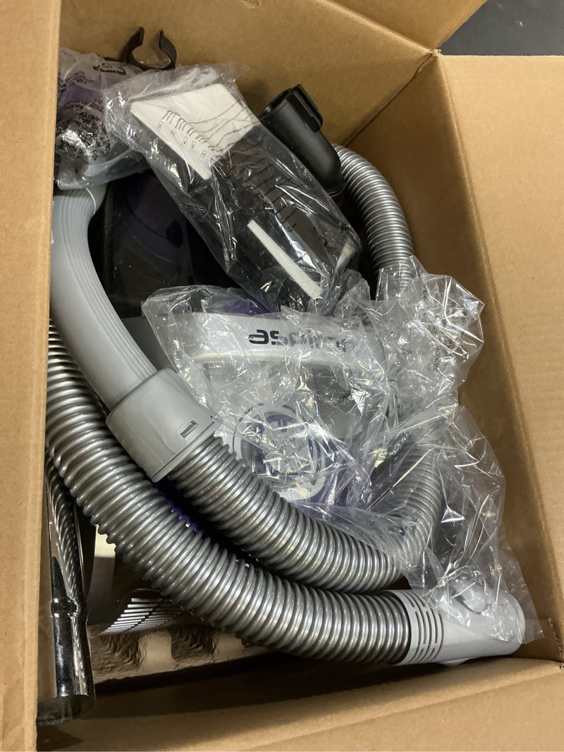 Condition photo showing Good Condition for Aspiron Canister Vacuum, Upgraded 1600W Bagless Canister Vacuum Cleaner, Auto Cord Rewind, H13 HEPA Filter, 3.7Qt Large Capacity, 5 Tools for Hard Floors, Carpet, Pet, Upholstery, Tiles, Violet