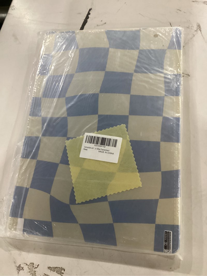 Condition photo showing New/Like New for akit case for macbook pro 16 inch m5-m1 pro/max 2026-2021,blue checkerboard | unique funny pattern, hard shell protector, scratch resistant, lightweight, easy snap-on installation, home, offcie, school blue checkerboard pro 16 inch